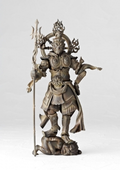 Takeya Takayuki Buddhist Actionfigur Revoltech Takeya No. 005 Jikokuten Wooden Color Vers. 13 cm