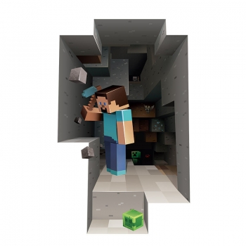 Minecraft Wandaufkleber Digging Steve