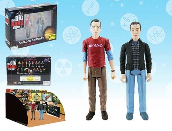 The Big Bang Theory Actionfiguren mit Diorama Set Sheldon & Stuart Convention Exclusive 10 cm