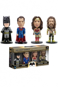 Batman v Superman Mini Wacky Wobblers Wackelkopf-Figuren 4er-Pack 7 cm