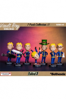 Fallout 3 Wackelkopf-Figuren 13 cm Vault-Tec Vault Boys Serie 3 7er- Pack