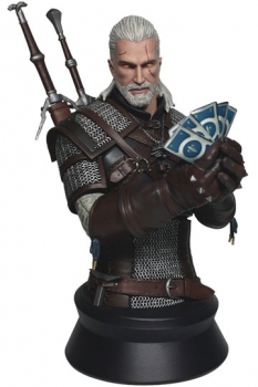 Witcher 3 Wild Hunt Büste Geralt Playing Gwent 23 cm