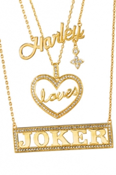 Suicide Squad Replik 1/1 Halsketten Set Harley Loves Joker (vergoldet)