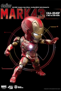 Avengers Age of Ultron Egg Attack Actionfigur Iron Man Mark XLIII Battle Damage Ver. 16 cm