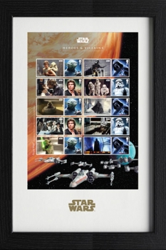 Star Wars Briefmarken im Rahmen Collector 43 x 29 cm