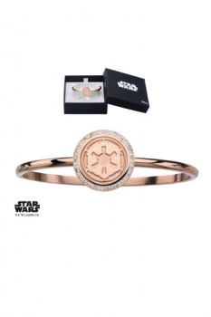 Star Wars Edelstahl-Armband Galactic Empire Symbol (vergoldet)