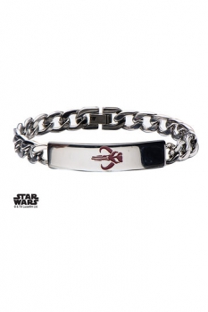 Star Wars Edelstahl-Armband Curb Chain Mandalorian Symbol
