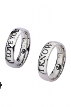 Star Wars Edelstahl-Ringe Set I LOVE YOU / I KNOW