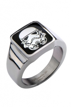 Star Wars Edelstahl-Ring Stormtrooper Square Top