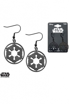Star Wars Edelstahl-Ohrringe Black Galactic Empire Symbol