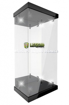 Master Revolving House Acryl Display Case mit Beleuchtung für 1/8 und 1/9 Actionfiguren (schwarz)