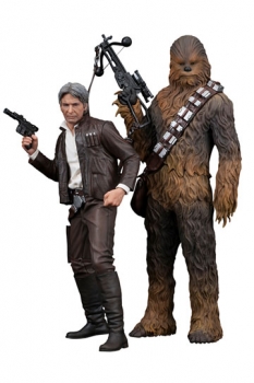 Star Wars Episode VII ARTFX+ Statuen 1/10 Doppelpack Han Solo & Chewbacca 20 - 23 cm