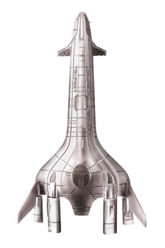Mass Effect Replik Tempest Ship Silver Finish Limited Edition 20 cm