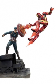 Captain America Civil War Premium Motion Statue Captain America vs Iron Man 43 cm