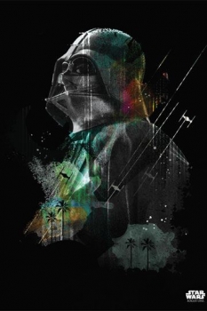 Star Wars Metall-Poster Jammed Transmission Darth Vader 68 x 48 cm