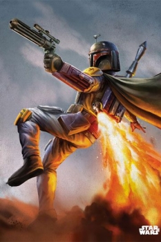 Star Wars Metall-Poster Episode IV Boba Fett 68 x 48 cm