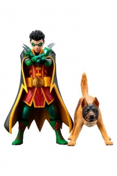 DC Comics ARTFX+ Statuen 1/10 Doppelpack Robin & Ace the Bat-Hound 15 cm