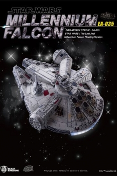Star Wars Episode VIII Egg Attack Schwebe-Modell mit Leuchtfunktion Millennium Falke 14 cm