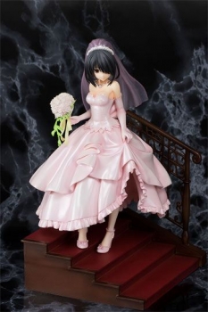 Date A Live Statue 1/8 1/7 Kurumi Tokisaki Wedding Ver. Pink 22 cm