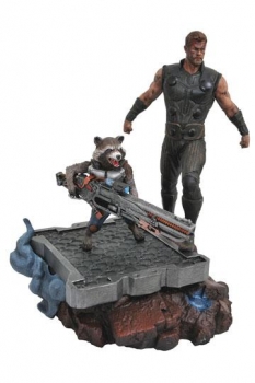 Avengers Infinity War Marvel Premier Collection Statue Thor & Rocket Raccoon 30 cm  auf 3000 Stück limitiert.