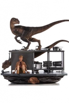 Jurassic Park Art Scale Diorama 1/10 Velociraptors in the Kitchen 33 cm