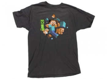 Minecraft T-Shirt Run Away! Glow in the Dark