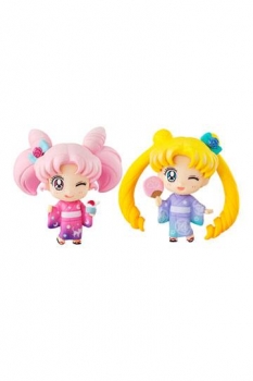 Sailor Moon Petit Chara Minifiguren Doppelpack Sailor Moon & Chibiusa Kyotobeni Ver. 5 cm