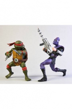 Teenage Mutant Ninja Turtles Actionfiguren Doppelpack Raphael vs Foot Soldier 18 cm