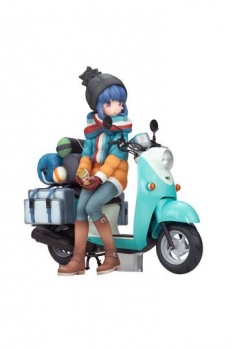 Laid-Back Camp PVC Statue 1/10 Rin Shima with Scooter 15 cm