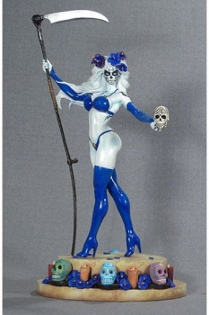 Lady Death Statue La Muerta Azul Variant Edition 36 cm