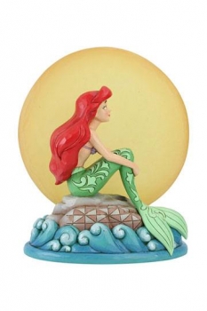 Disney Statue Ariel Sitting on Rock by Moon (Arielle die Meerjungfrau) 19 cm