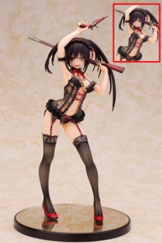 Date A Live II PVC Statue 1/7 Tokisaki Kurumi Lingerie Black Color AmiAmi Version 24 cm