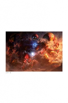 Marvel Kunstdruck Hulkbuster by Erwin Papa & Fabian Schlaga 46 x 61 cm - ungerahmt