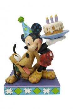 Disney Statue Pluto & Mickey Birthday 16 cm