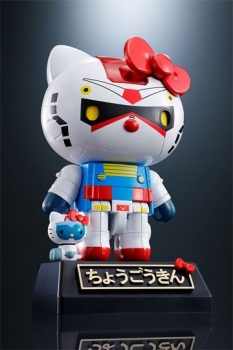 Hello Kitty Chogokin Diecast Actionfigur Hello Kitty Gundam Color Ver. 11 cm