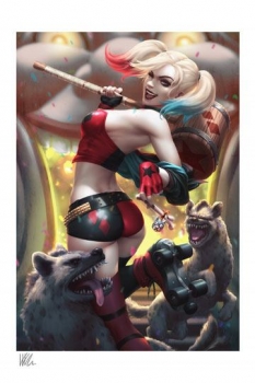 DC Comics Kunstdruck Harley Quinn: Hell on Wheels! 46 x 61 cm - ungerahmt - Weltweit limitiert auf 400 Stück!