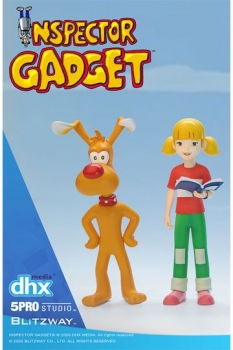 Inspector Gadget Mega Hero Actionfiguren Doppelpack 1/12 Brain & Penny 11 cm