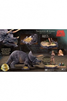 Eine Million Jahre vor unserer Zeit Soft Vinyl Statuen Triceratops & Loana Limitiert auf 600 Stück.