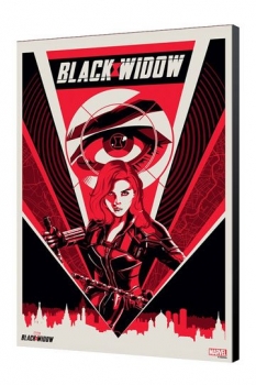 Black Widow Movie Holzdruck BW Moscow 34 x 50 cm