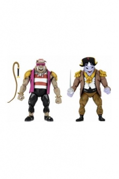 Teenage Mutant Ninja Turtles: Turtles in Time Actionfiguren 2er-Pack Pirate Rocksteady & Bebop 18 cm