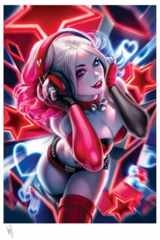 DC Comics Kunstdruck Harley Quinn 46 x 61 cm - ungerahmt   Weltweit limitiert auf 375 Stück!