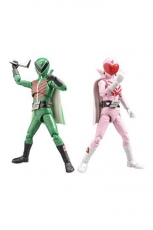 Himitsu Sentai Gorenger Hero Action Figure Actionfiguren Momorenger & Midorenger 17 cm
