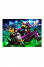 DC Comics Kunstdruck Batman vs The Joker 46 x 61 cm - ungerahmt Weltweit limitiert auf 375 Stück!
