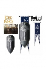 Herr der Ringe Replik 1/1 Gondorisches Schild mit Flagge 113 cm