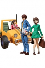 Mobile Suit Gundam G.M.G. Actionfiguren mit Fahrzeug Earth Federation 07 Amuro & Frau, 08V-SP General Soldier & Buggy Set Box