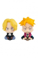 One Piece Look Up PVC Statue Sabo & Marco 11 cm