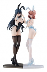 Ikomochi Original Character Statuen 1/6 Black Bunny Aoi & White Bunny Natsume (re-run) 30 - 31 cm