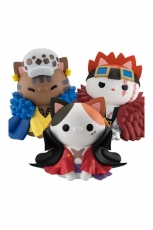 One Piece Nyanto! The Big One Piece Series Sammelfigur Monkey D. Ruffy & Trafalgar Law & Eustass Kid 10 cm