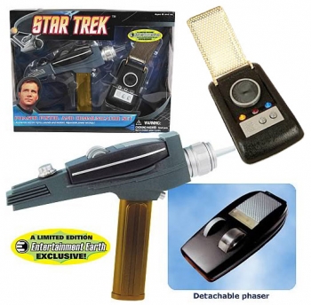 Star Trek TOS Repliken Doppelpack Gold Handle Phaser & Communica