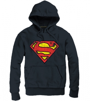 Superman Kapuzenpullover Logo schwarz